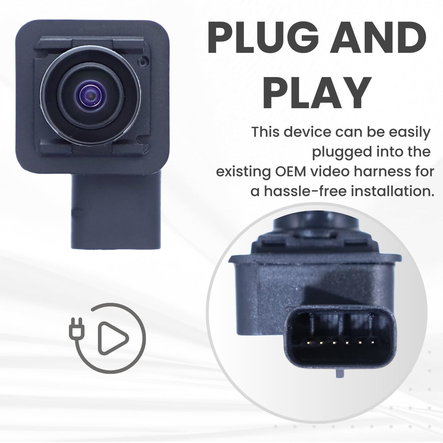 Backup Camera Replaces for 2020 2021 Ford Transit Passenger Van | 2021 Ford Transit Cargo Van/Crew Van OE Part # KK3Z19G490T KK3Z19G490D KK3Z19G490K KK3T19G490AD