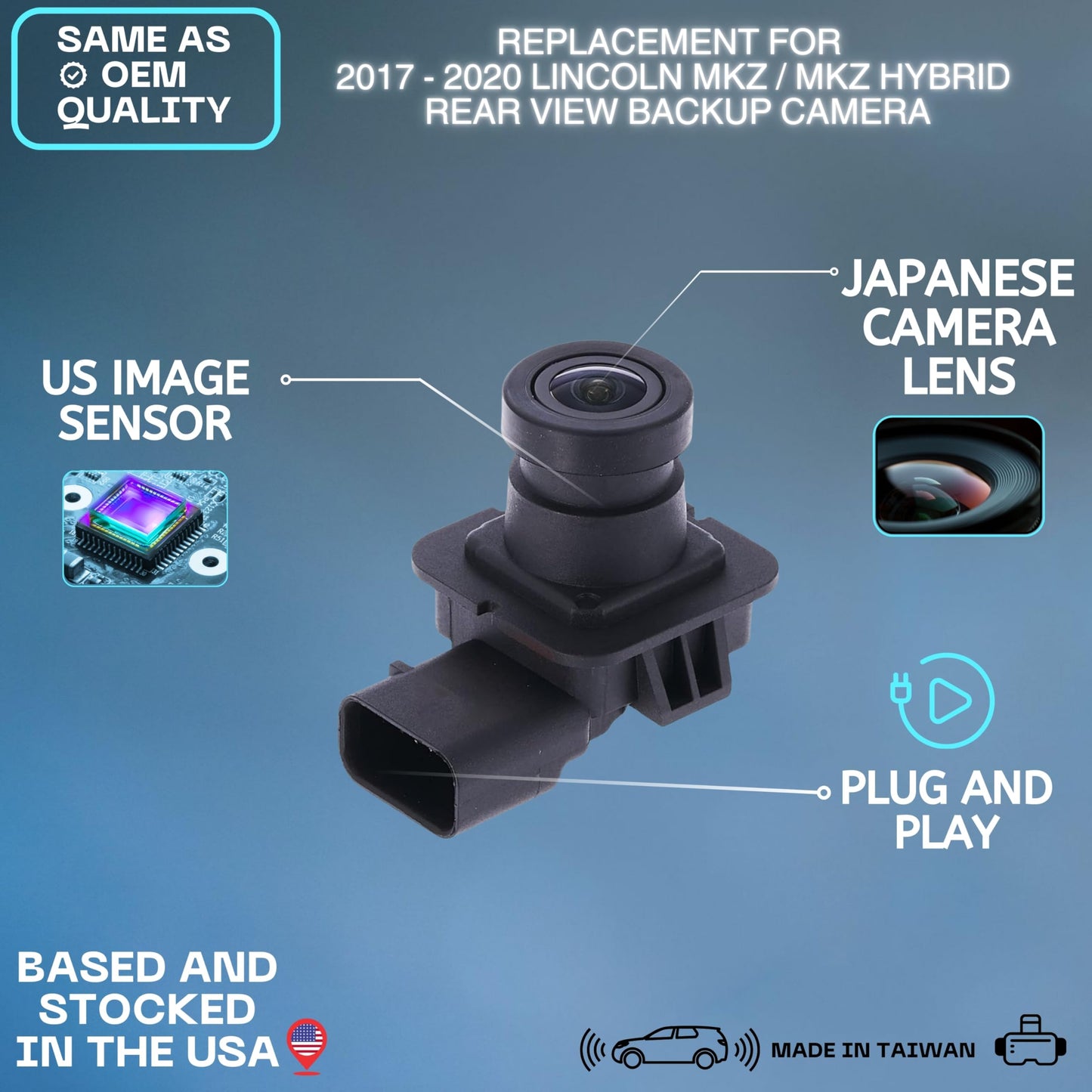 Backup Camera Replaces for 17-20 Lincoln MKZ HP5Z-19G490-A HP5T19G490AC