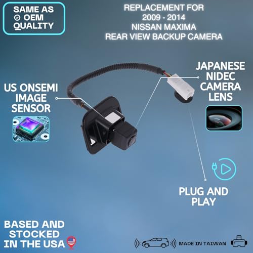 Backup Camera Replaces for 09-14 Nissan Maxima 28442-9N00B 28442-9N00A