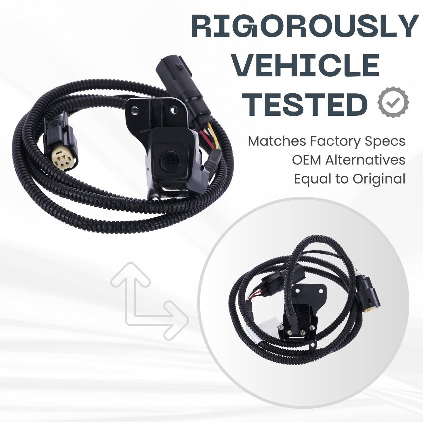 Backup Camera Replaces for GM 2007-2013 Silverado/Sierra 1500 | 2009-2013 Silverado/Sierra 1500 Hybrid | 2011-2014 Silverado/Sierra 2500/3500 Pickup OE Part # 23146157, 20837341, 20986601