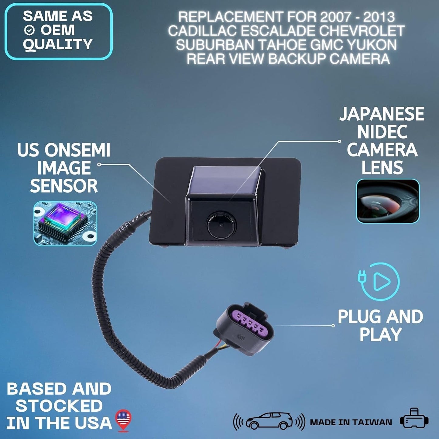 Backup Camera Replaces for 07-13 Cadillac Chevrolet Suburban Tahoe GMC Yukon