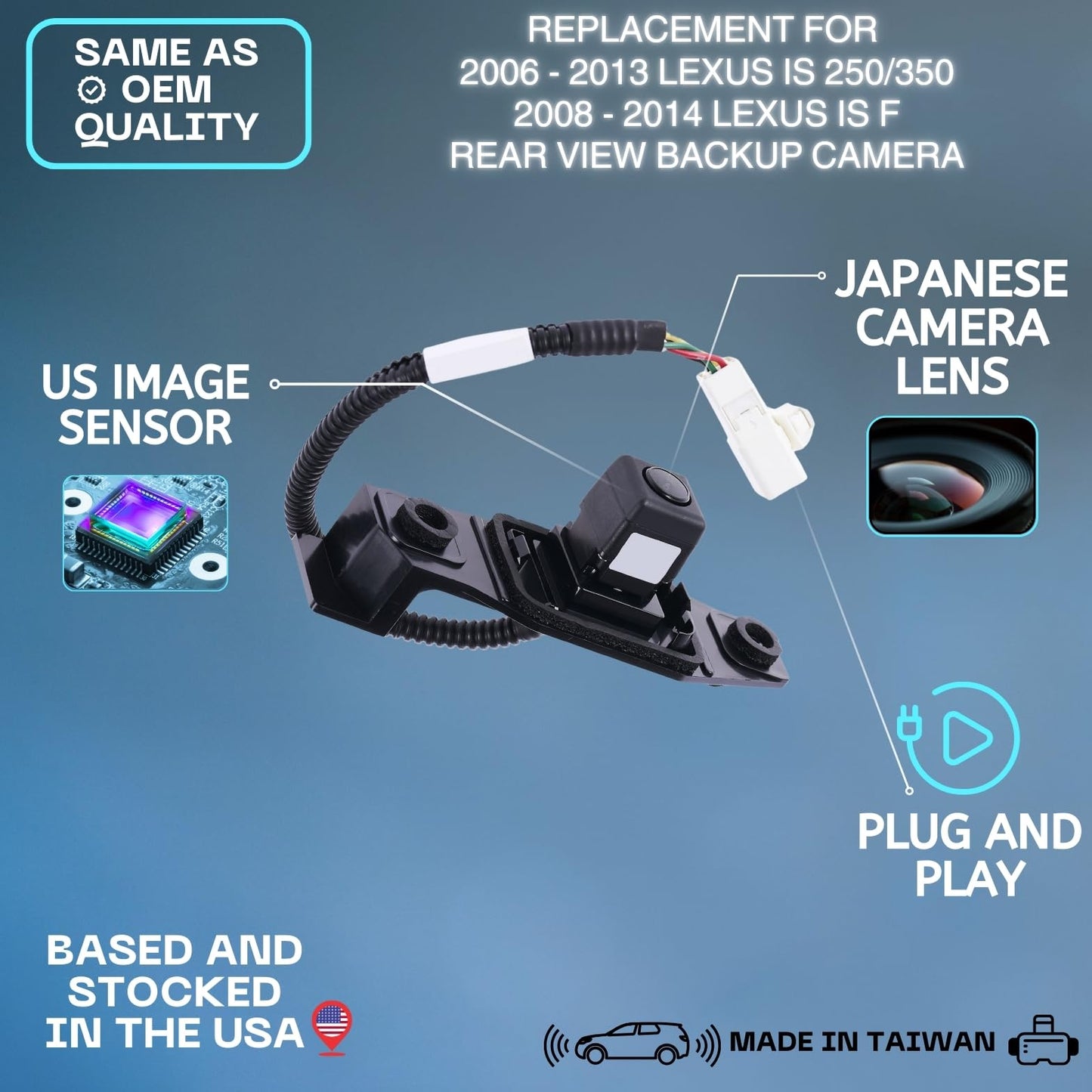 Backup Camera Replaces for 2006-2013 LEXUS IS 250/350 | 2008-2014 LEXUS IS F