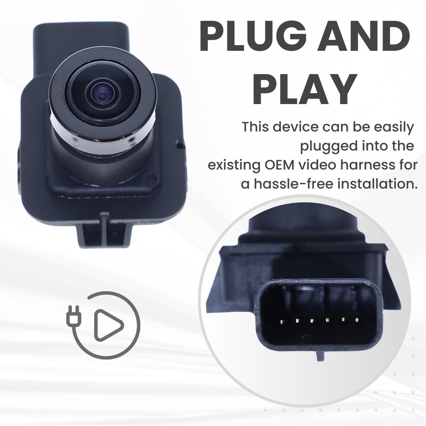 Backup Camera Replaces for 2012 2013 Ford Focus Electric/Hatchback OE Part # BM5Z19G490C BM5T19G490AG BM5Z19G490B BM5Z19G490AE