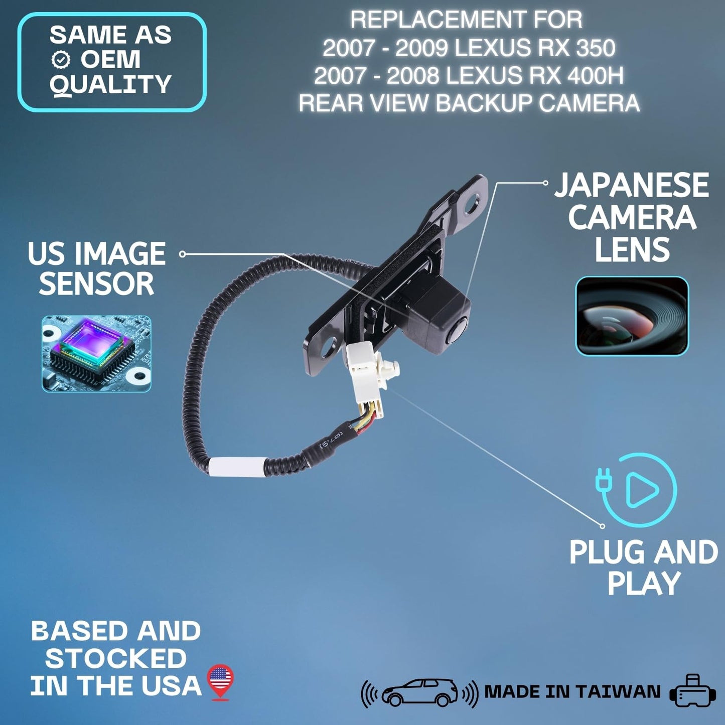 Backup Camera Replaces for 2007 2008 2009 LEXUS RX 350 | 2007 2008 LEXUS RX 400h