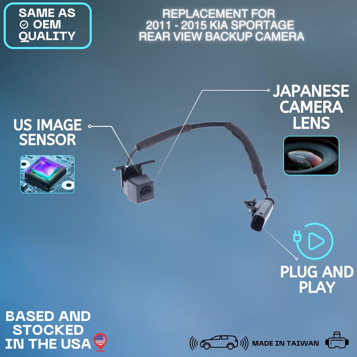 Backup Camera Replaces for 2011-2015 Kia Sportage
