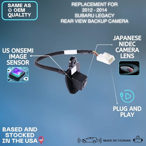 Backup Camera Replaces for 12-14 Subaru Legacy 86267AJ11B 86267AJ11A