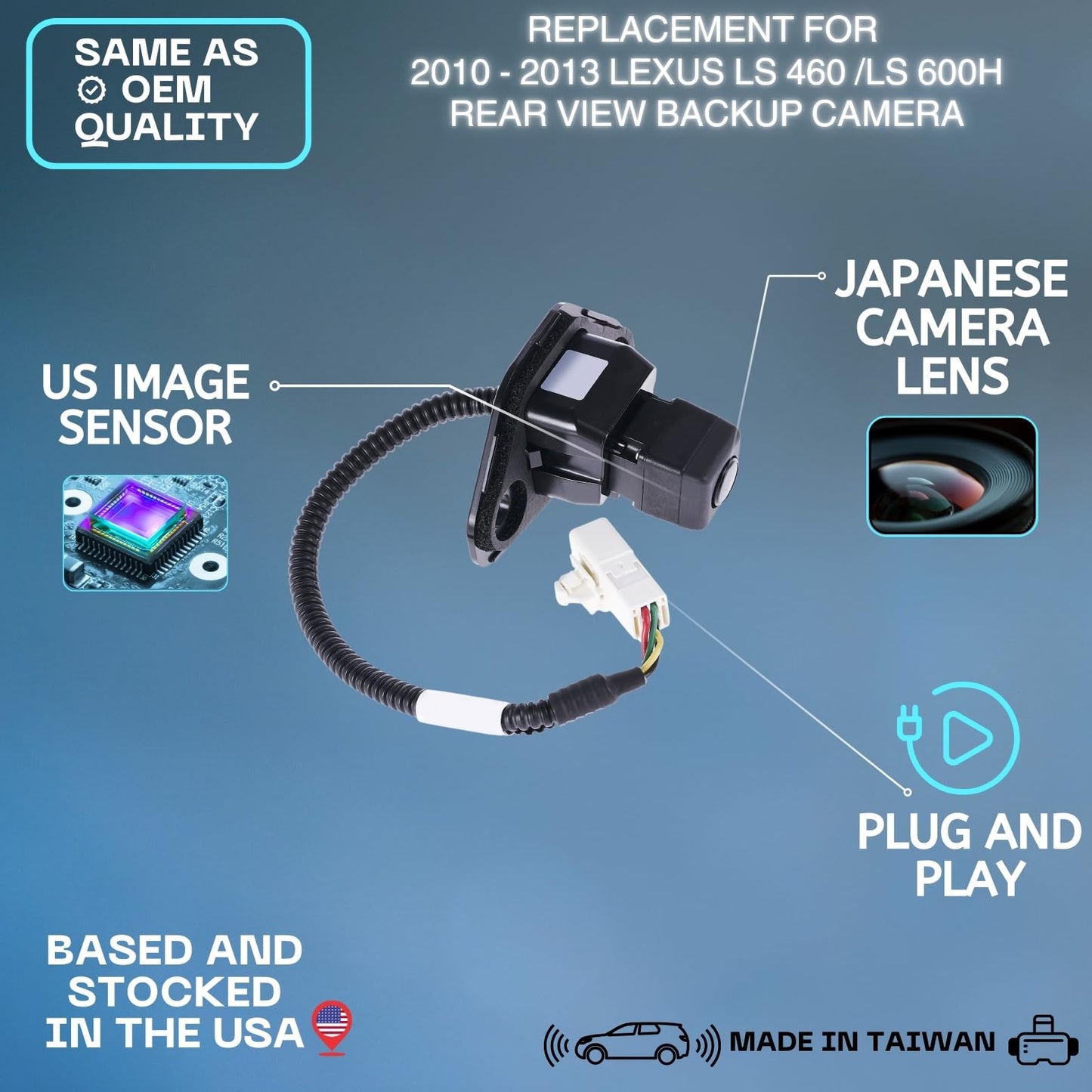 Backup Camera Replaces for 2010 2011 2012 2013 LEXUS LS 460 /LS 600h