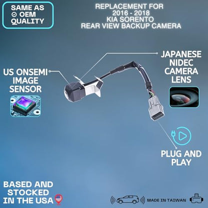 Backup Camera Replaces for 2016 2017 2018 KIA SORENTO OE Part # 95760C6110