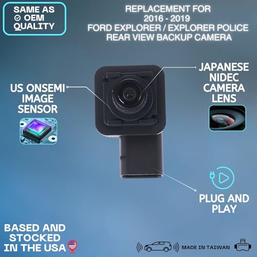 Backup Camera Replaces for 16-19 Ford Explorer GB5Z-19G490-A GB5Z-19G490-C