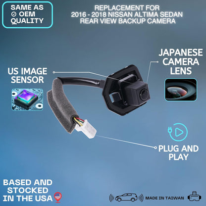 Backup Camera Replaces for 16-18 Nissan Altima 28442-9HS1A 28442-9HS2A
