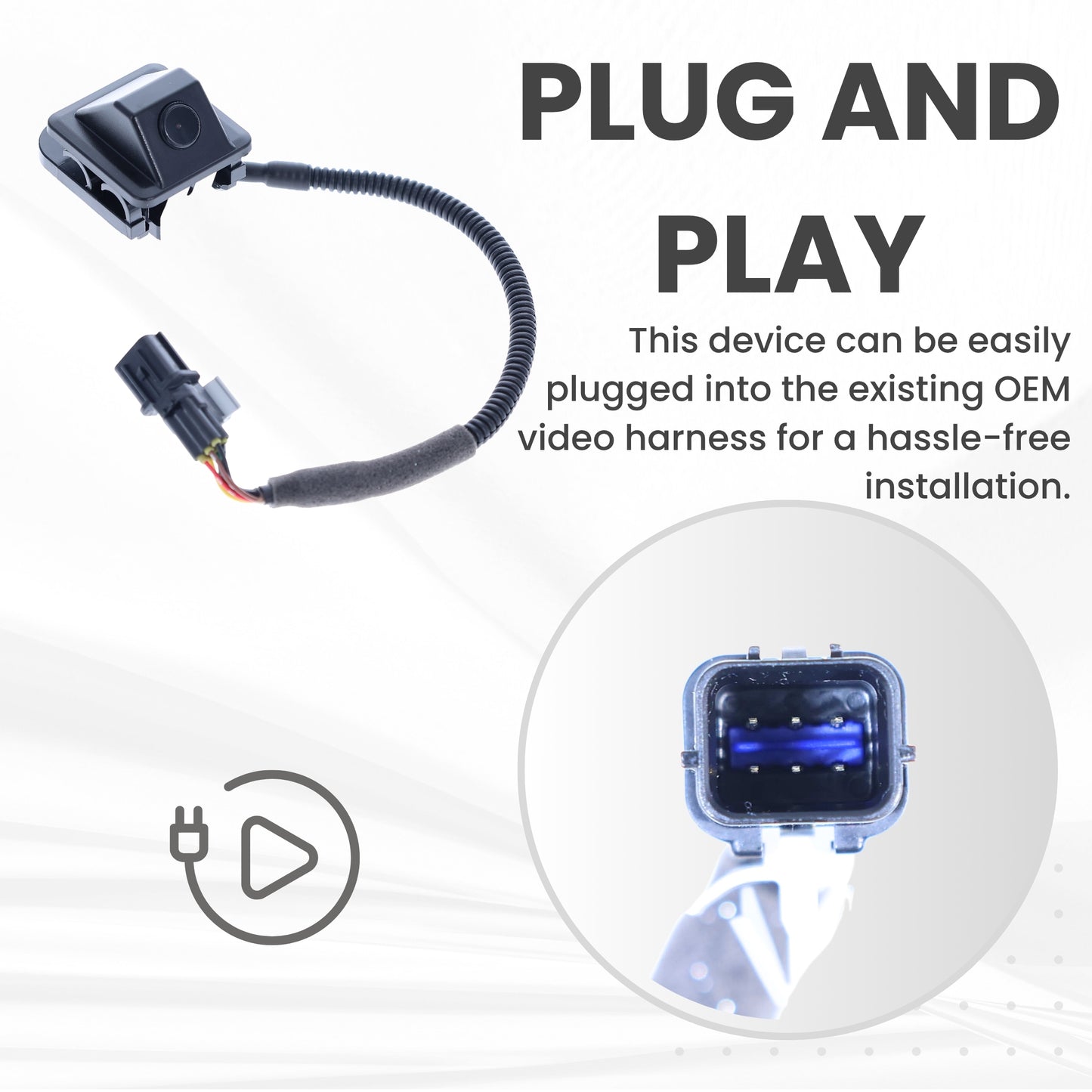 Backup Camera Replaces for 2014 2015 2016 Hyundai Elantra Sedan w/Navigation System OE Part # 95750-3X440 957503X440