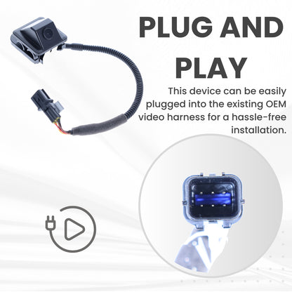 Backup Camera Replaces for 2014 2015 2016 Hyundai Elantra Sedan w/Navigation System OE Part # 95750-3X440 957503X440