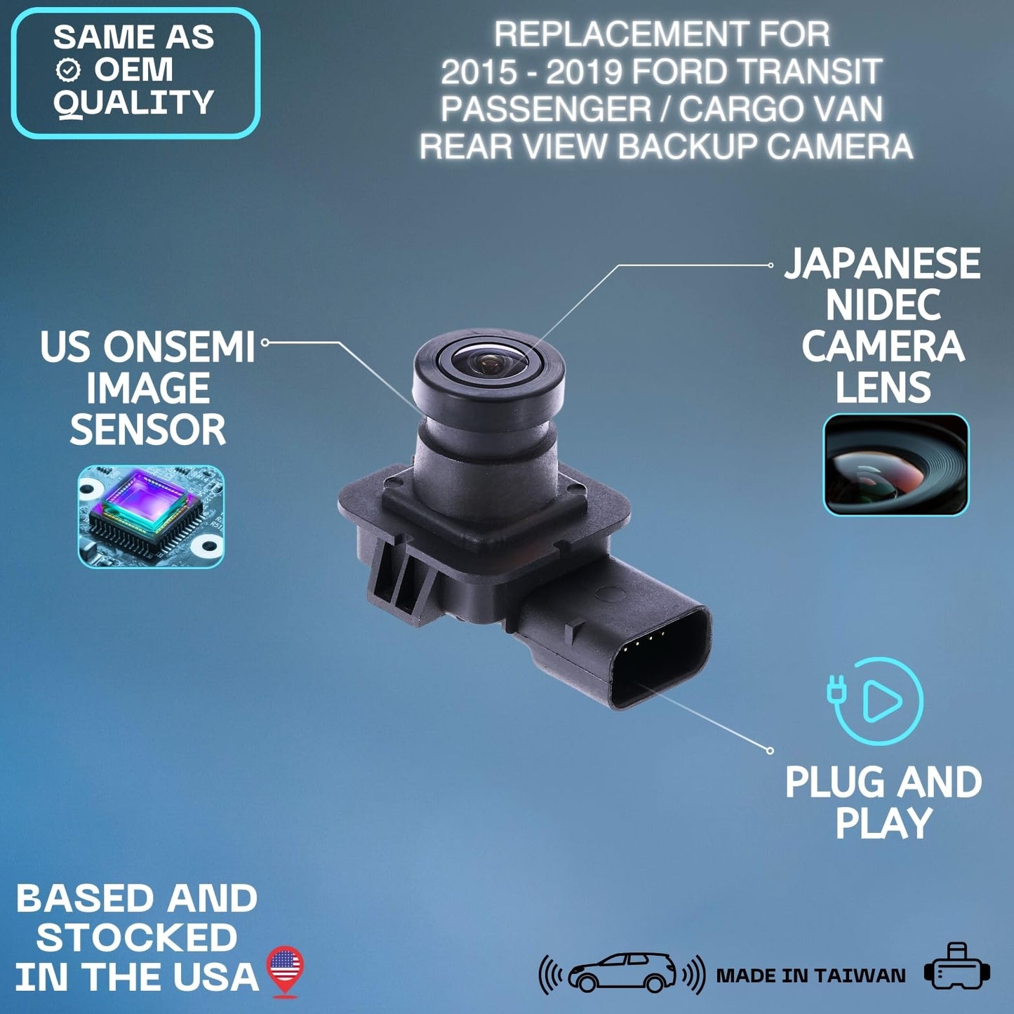 Backup Camera Replaces for 15-19 Ford Transit CK4Z-19G490-A