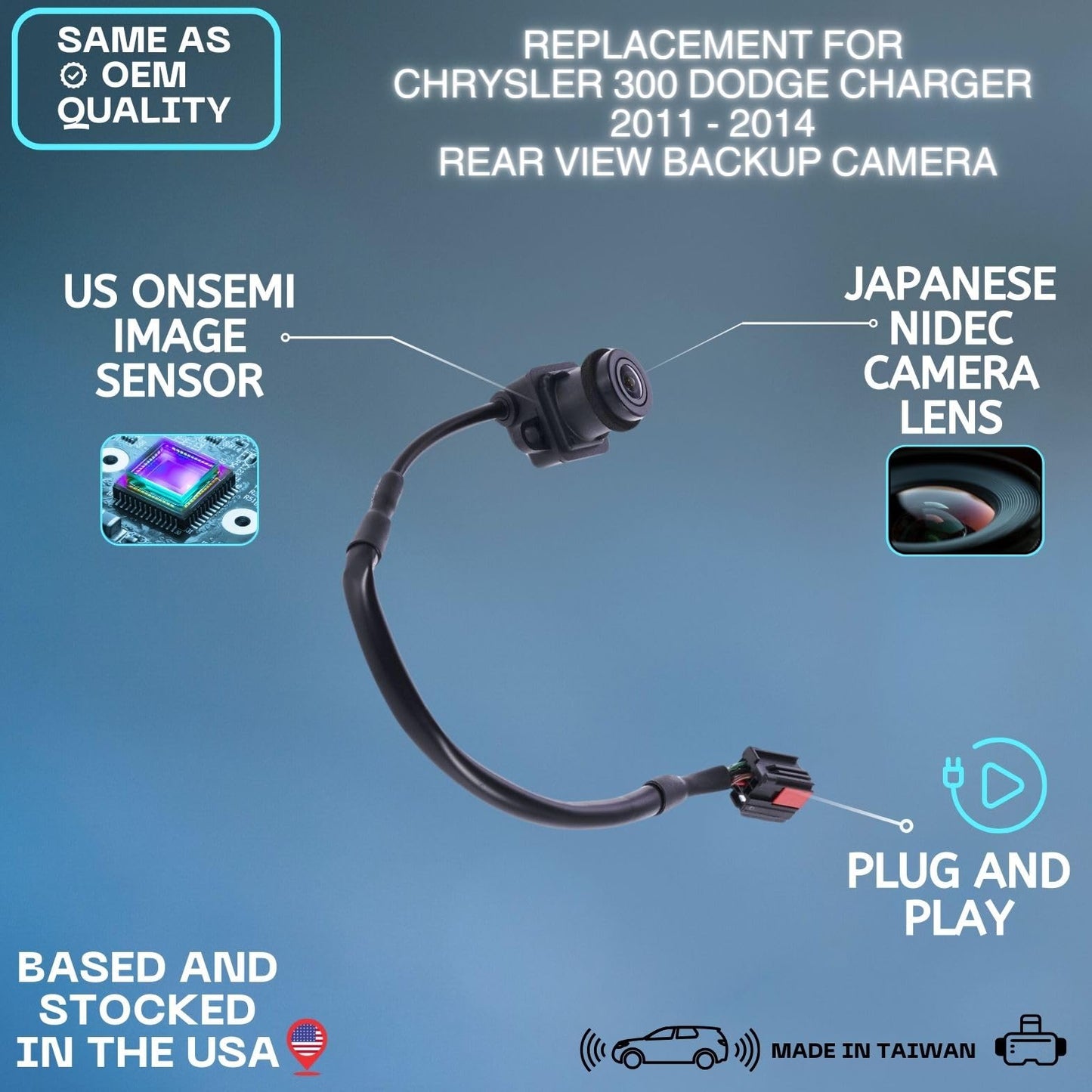 Backup Camera Replaces for 2011 2012 2013 2014 Chrysler 300 Dodge Charger