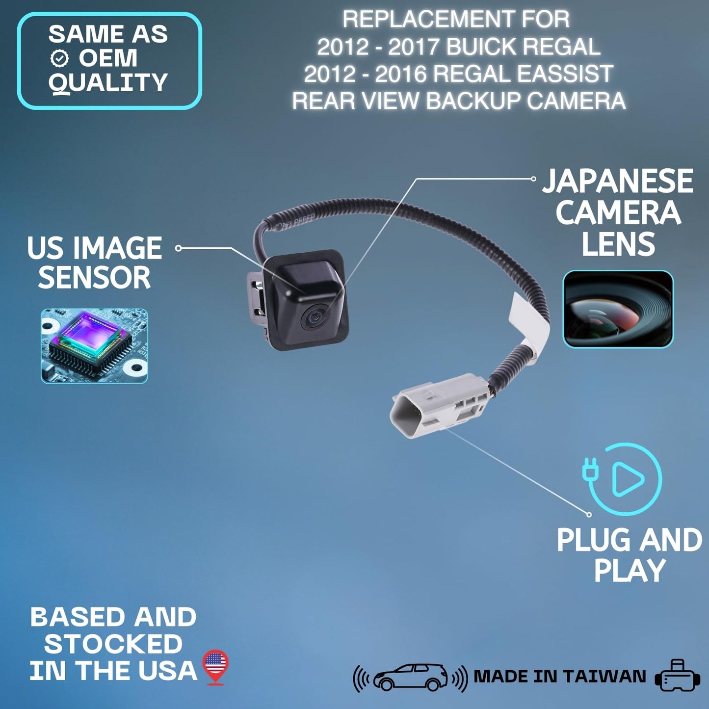 Backup Camera Replaces for 2012-2017 BUICK REGAL | 2012-2016 REGAL eASSIST