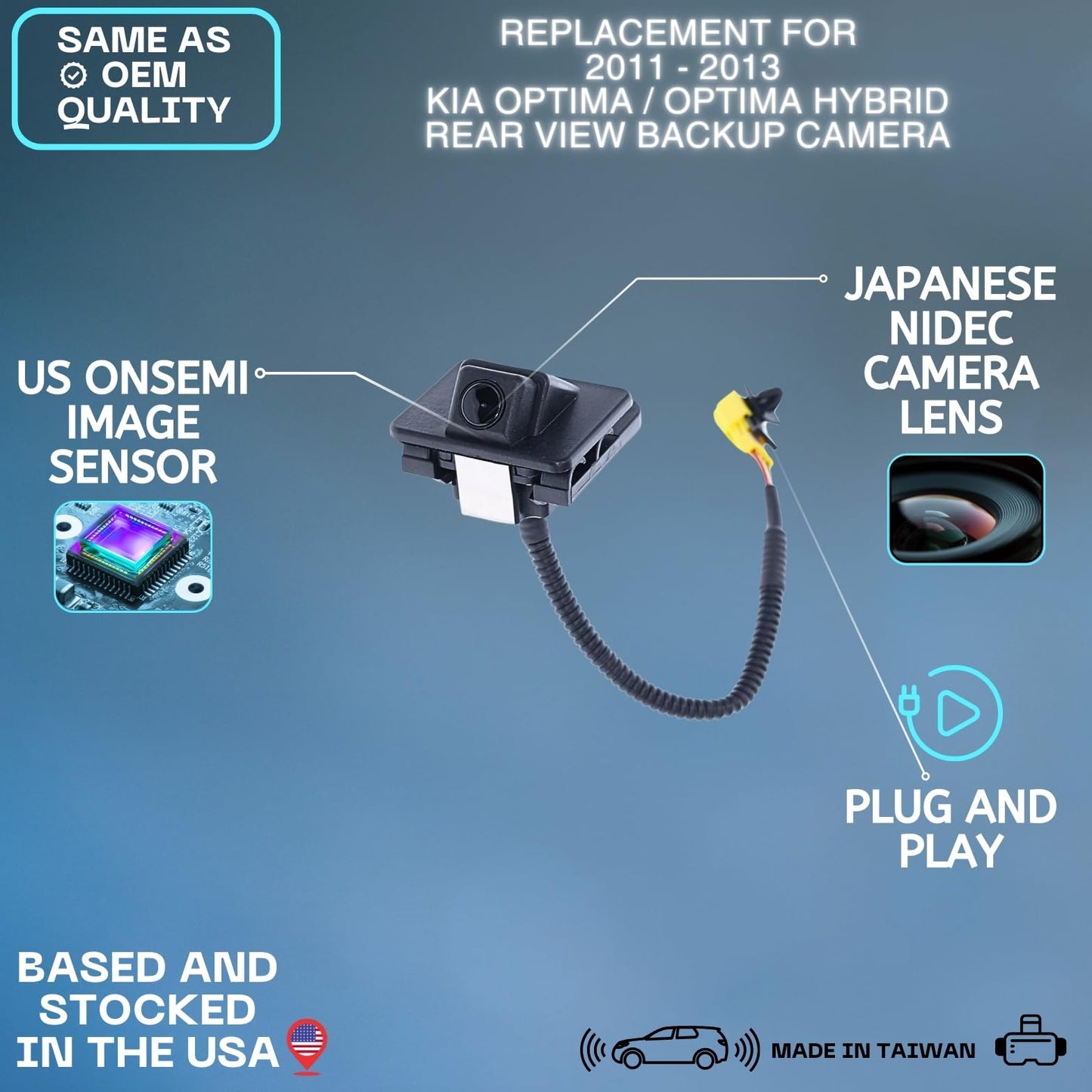 Backup Camera Replaces for 2011 2012 2013 KIA Optima/Optima Hybrid