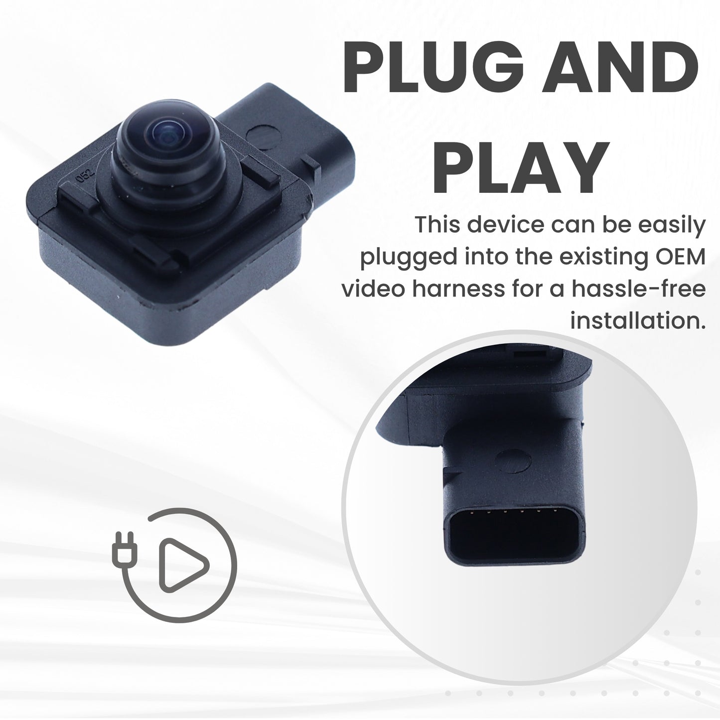 Backup Camera Replaces for 2019 Lincoln Nautilus OE Part # K2GZ19G490G, K2GZ19G490B (K2GZ-19G490-G, K2GZ-19G490-B)