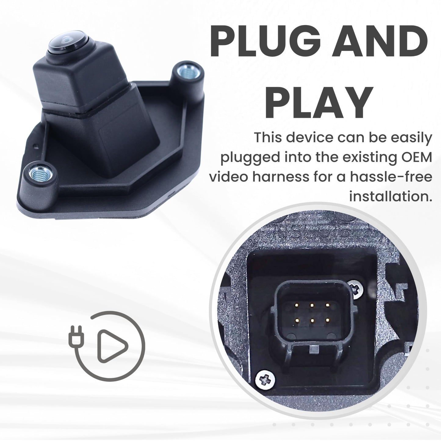 Backup Camera Replaces for 2018 2019 2020 2021 2022 Nissan Rogue Sport/Qashqai w/o AVM OE Part # 28442HV00A, 28442-HV00A