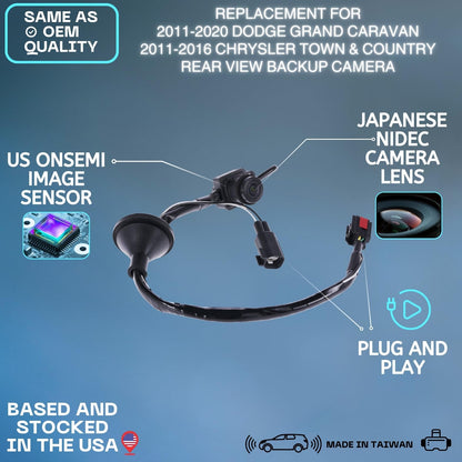 Backup Camera for 11-20 Chrysler 300 Charger Town Dodge Grand Caravan 4672639AA