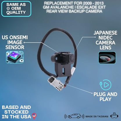 Backup Camera Replaces for 09 10 11 12 13 Cadillac Escalade Chevrolet Avalanche