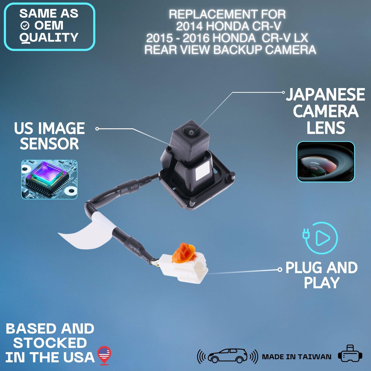 Backup Camera Replaces for 14-16 Honda CR-V 39530-T0A-A11