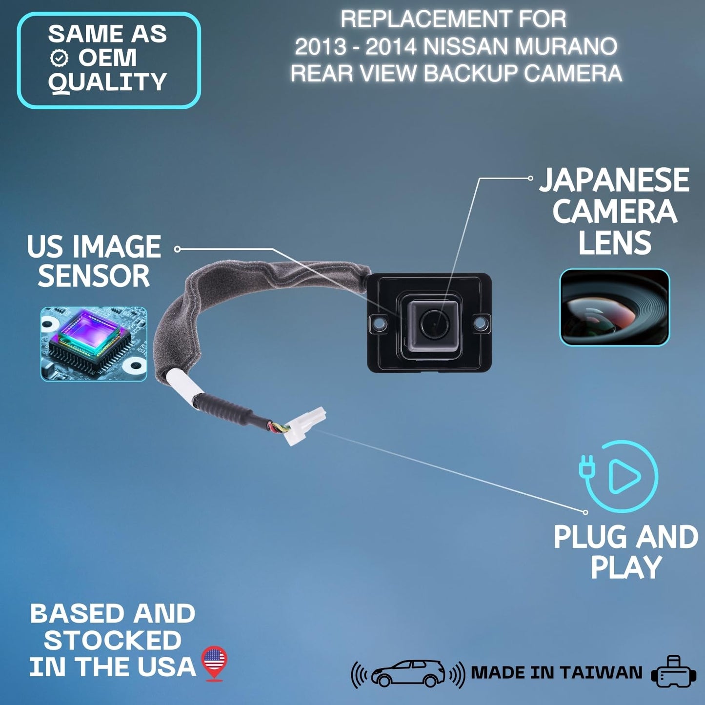 Backup Camera Replaces for 2013 2014 NISSAN MURANO OE Part# 284423YR1A