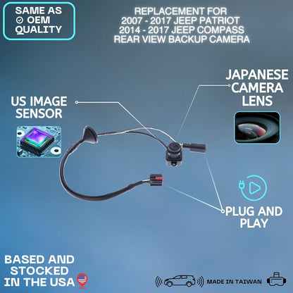 Backup Camera Replaces for 07-17 Jeep PATRIOT COMPASS 68192986AC AB AD
