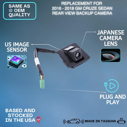 Backup Camera Replaces for 2016 2017 2018 GM CRUZE SEDAN