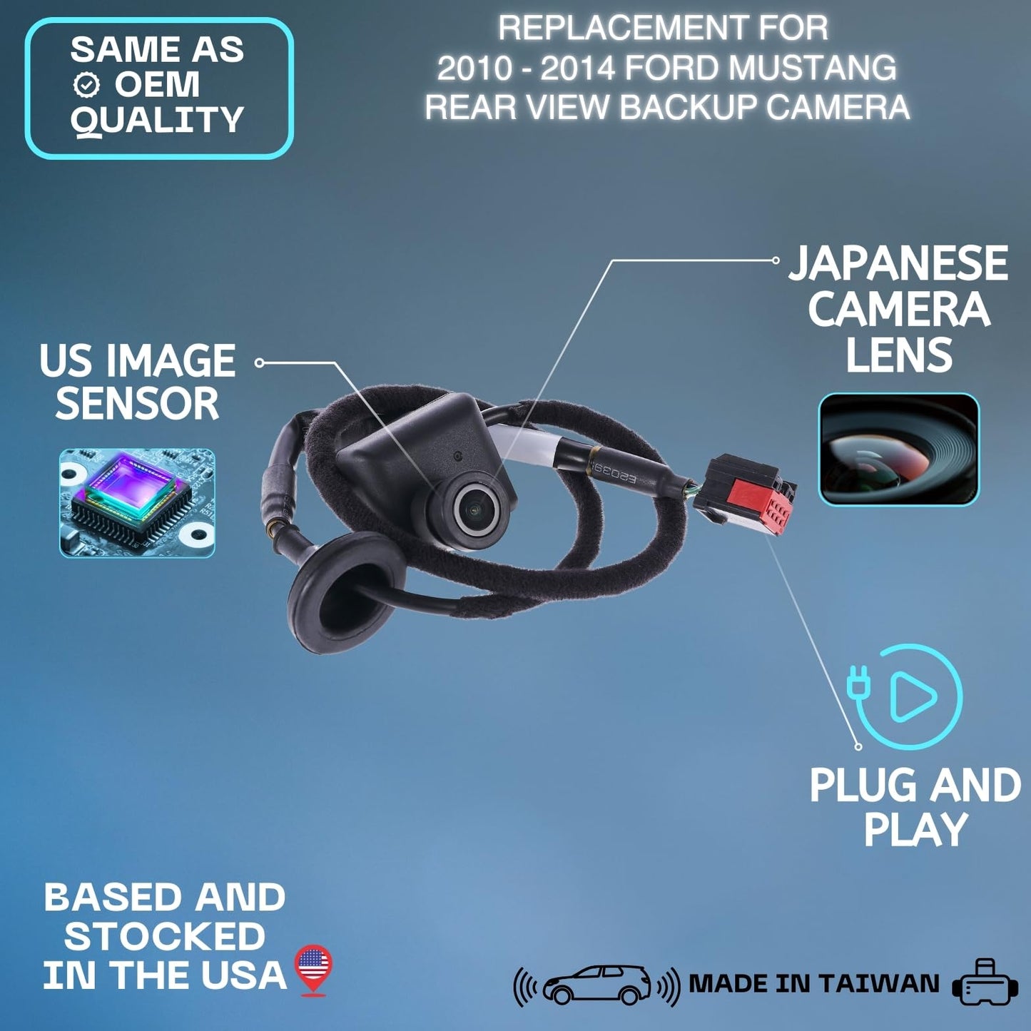 Backup Camera Replaces for 2010 2011 2012 2013 2014 FORD MUSTANG