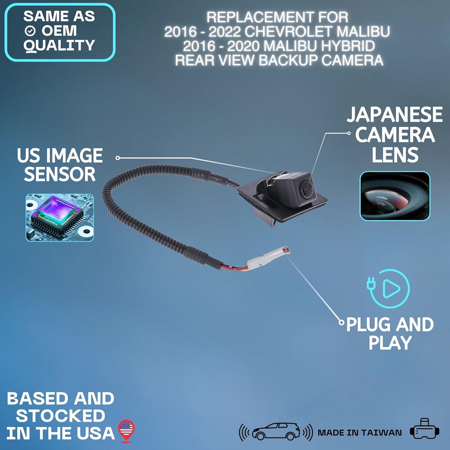 Backup Camera Replaces for 16-22 Chevrolet Malibu MALIBU 23334180