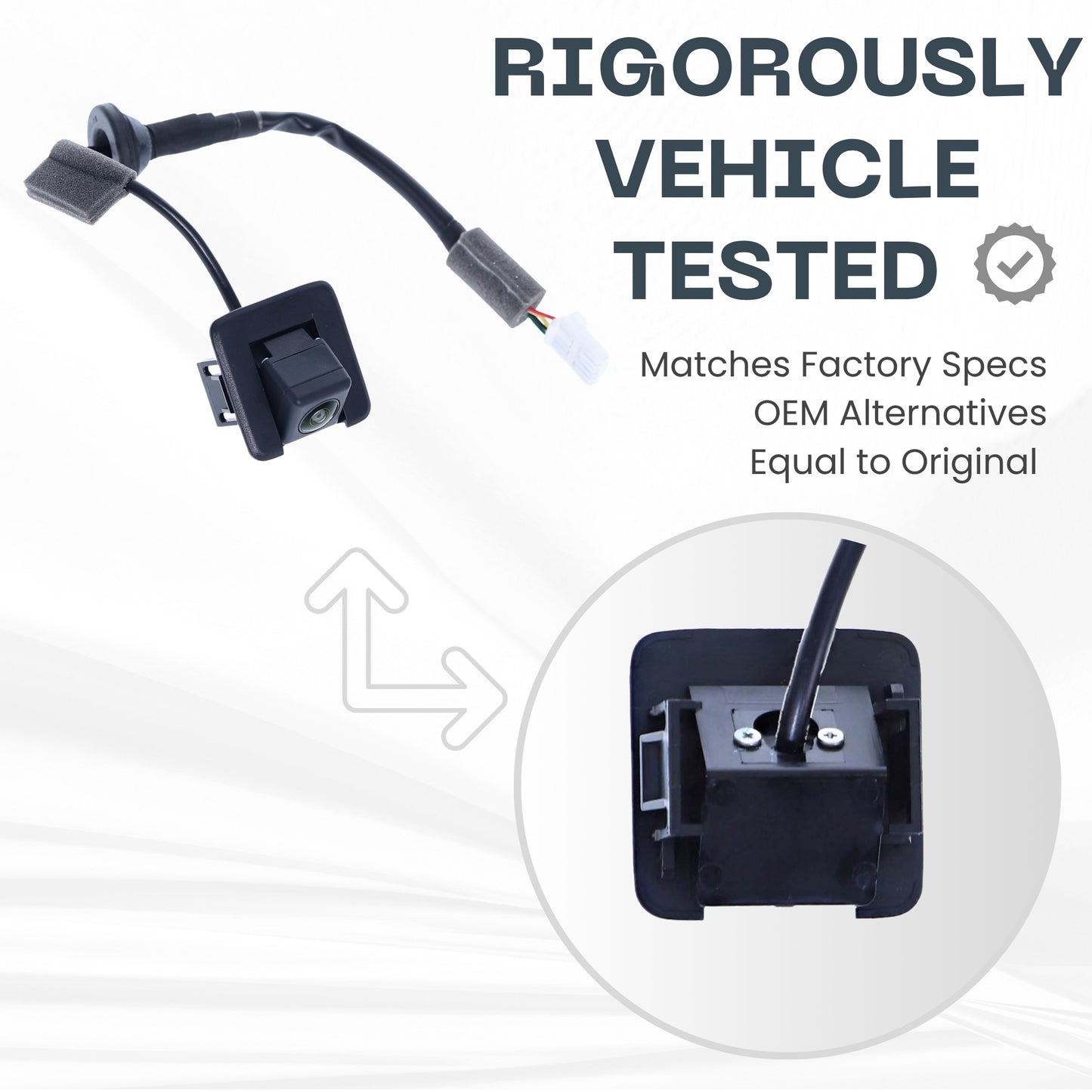 Backup Camera Replaces for 2017 2018 2019 2020 2021 2022 2023 Mazda CX-5 w/o AVM OE Part # K123-67-RC0 (K12367RC0)