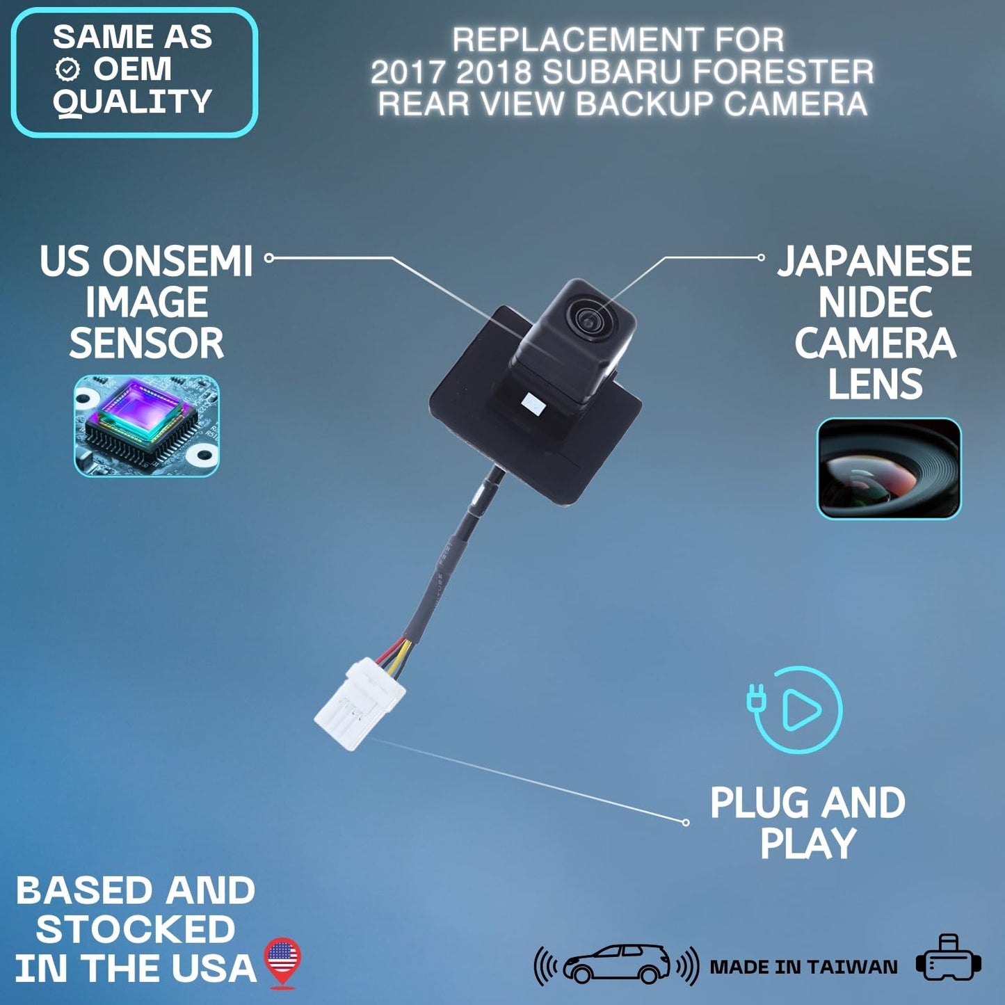 Backup Camera Replaces for 2017 2018 SUBARU FORESTER OE Part # 86267SG500