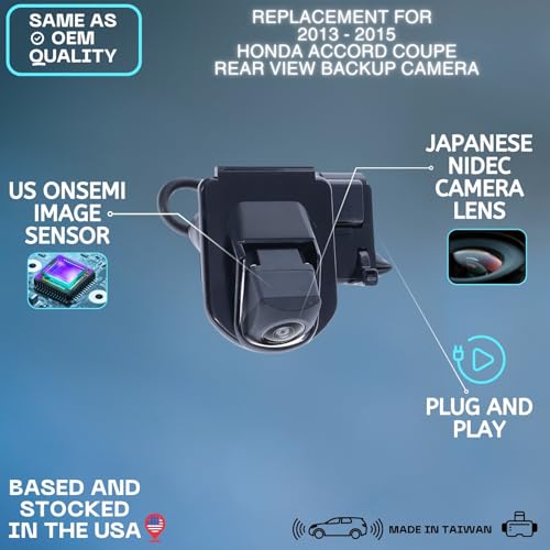 Backup Camera Replaces for 2013 2014 2015 HONDA ACCORD COUPE OE