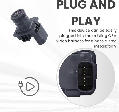 Backup Camera Replaces for 2013 2014 2015 2016 2017 2018 2019 Lincoln MKT OE Part # EE9Z19G490-A EE9T19G490AA DE9Z19G490A (EE9Z-19G490-A EE9T-19G490-AA DE9Z-19G490-A)