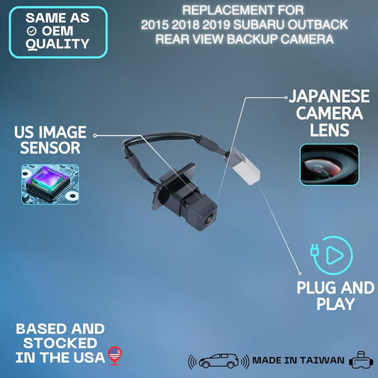 2015 2016 2017 2018 2019 Subaru Outback 2.5i Premium Limited Touring 3.6R Touring wagon rear liftgate hatch mounted reversing rearview wide angle parking assist backup camera replacement assembly OE 86267AL00A Taiwan made direct fit OEM style rear view camera