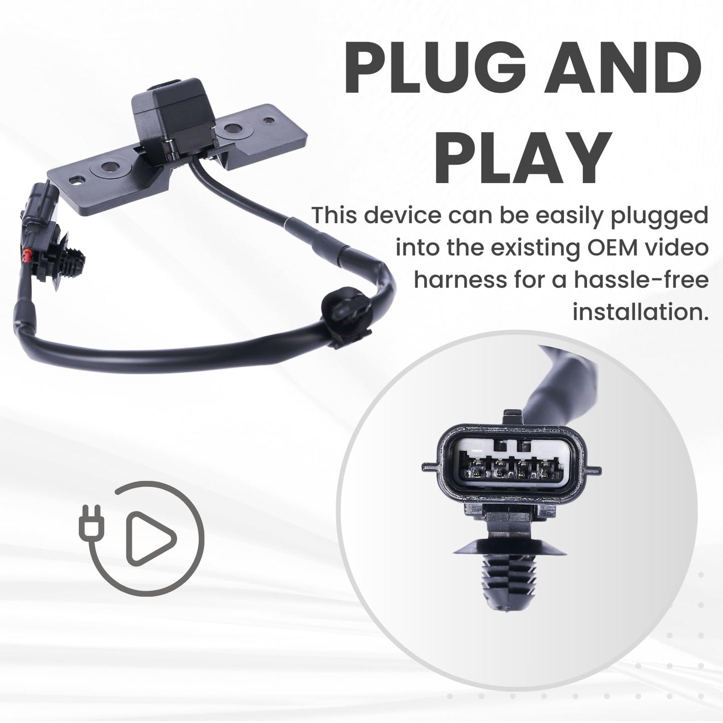 Backup Camera Replaces for Nissan 2017-2019 Titan Regular Cab/XD Extended Cab/XD Regular Cab | 2016-2023 Titan XD Crew Cab | 2017-2023 Titan Crew Cab/Extended Cab OE Part # 28442-EZ01A