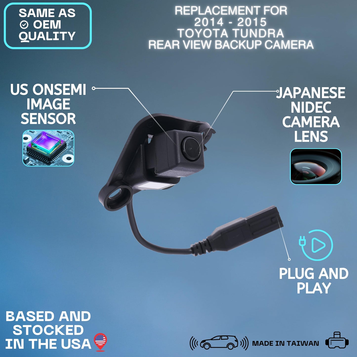 Backup Camera Replaces for 2014 2015 Toyota Tundra