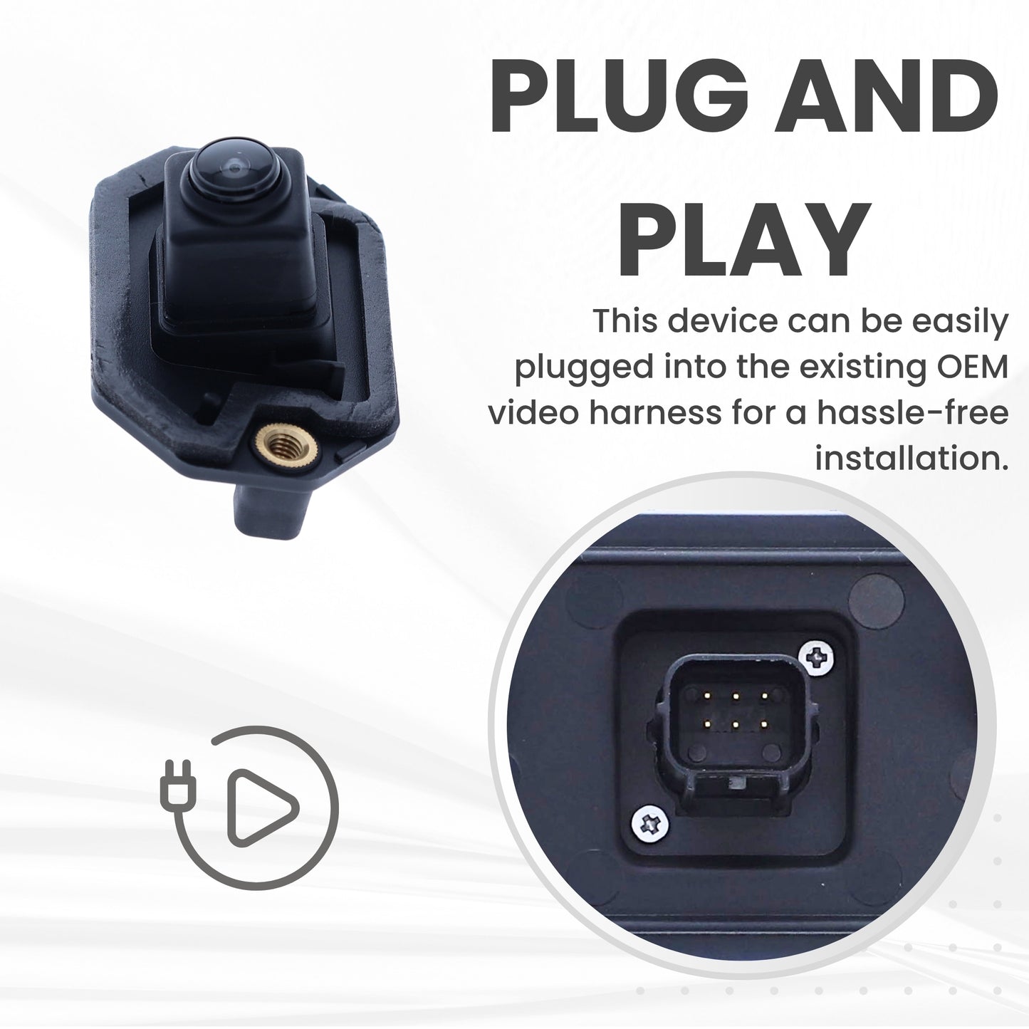 Backup Camera Replaces for 2018 2019 2020 2021 2022 2023 Nissan Kicks S, SV Model OE Part # 284425RA2B 284425RA0B 284425RB0B 284425RA3B (28442-5RA2B 28442-5RA0B 28442-5RB0B 284425-RA3B)