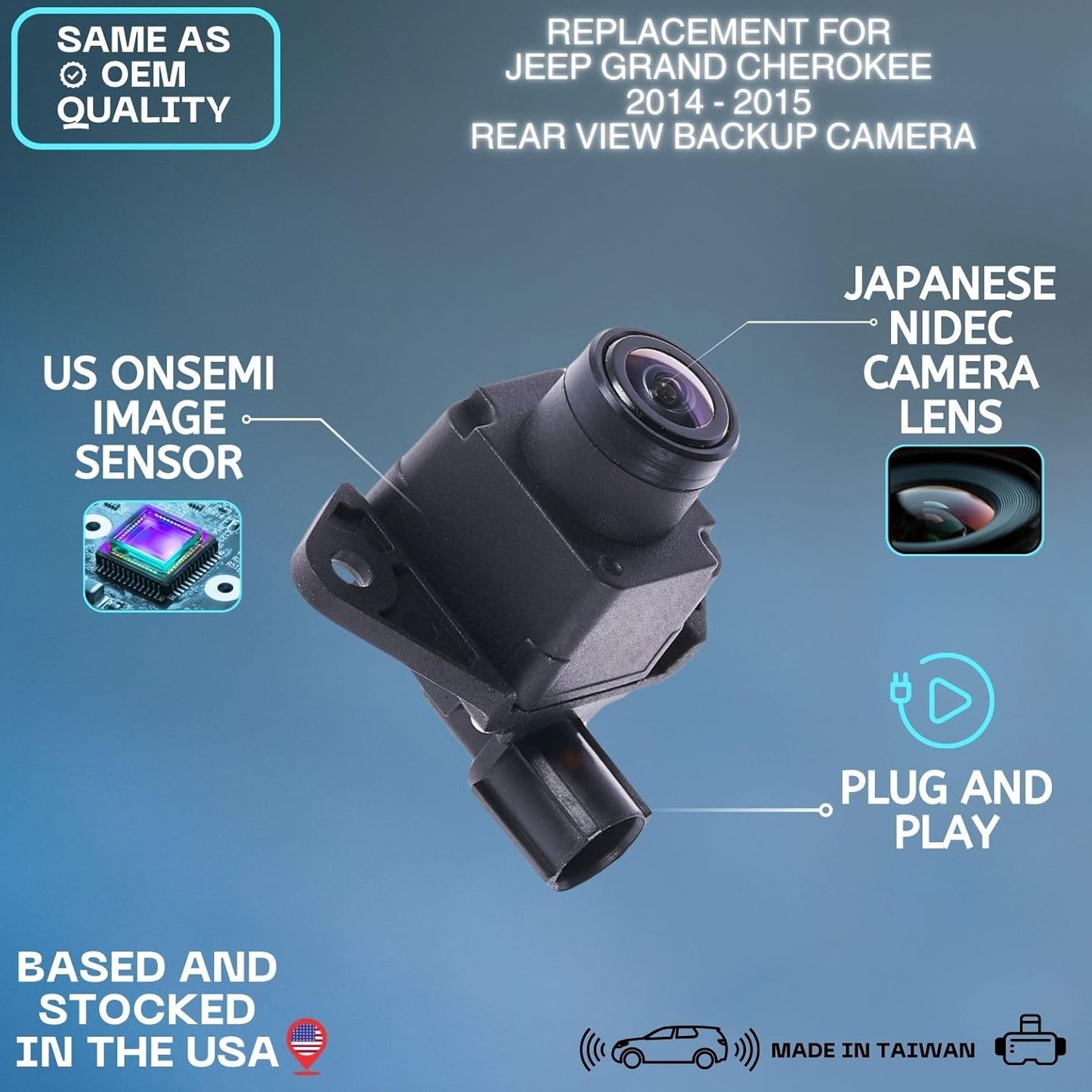 Backup Camera Replaces for 2014 2015 Jeep Grand