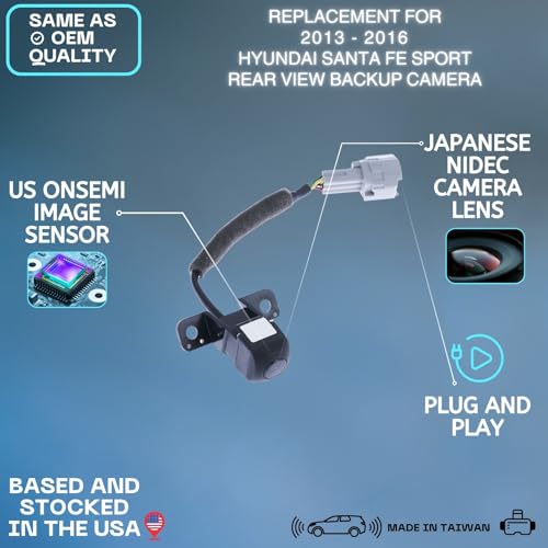 Backup Camera Replaces for 13-16 Hyundai Santa Fe Sport 95760-2W150 95760-2W150-FFF
