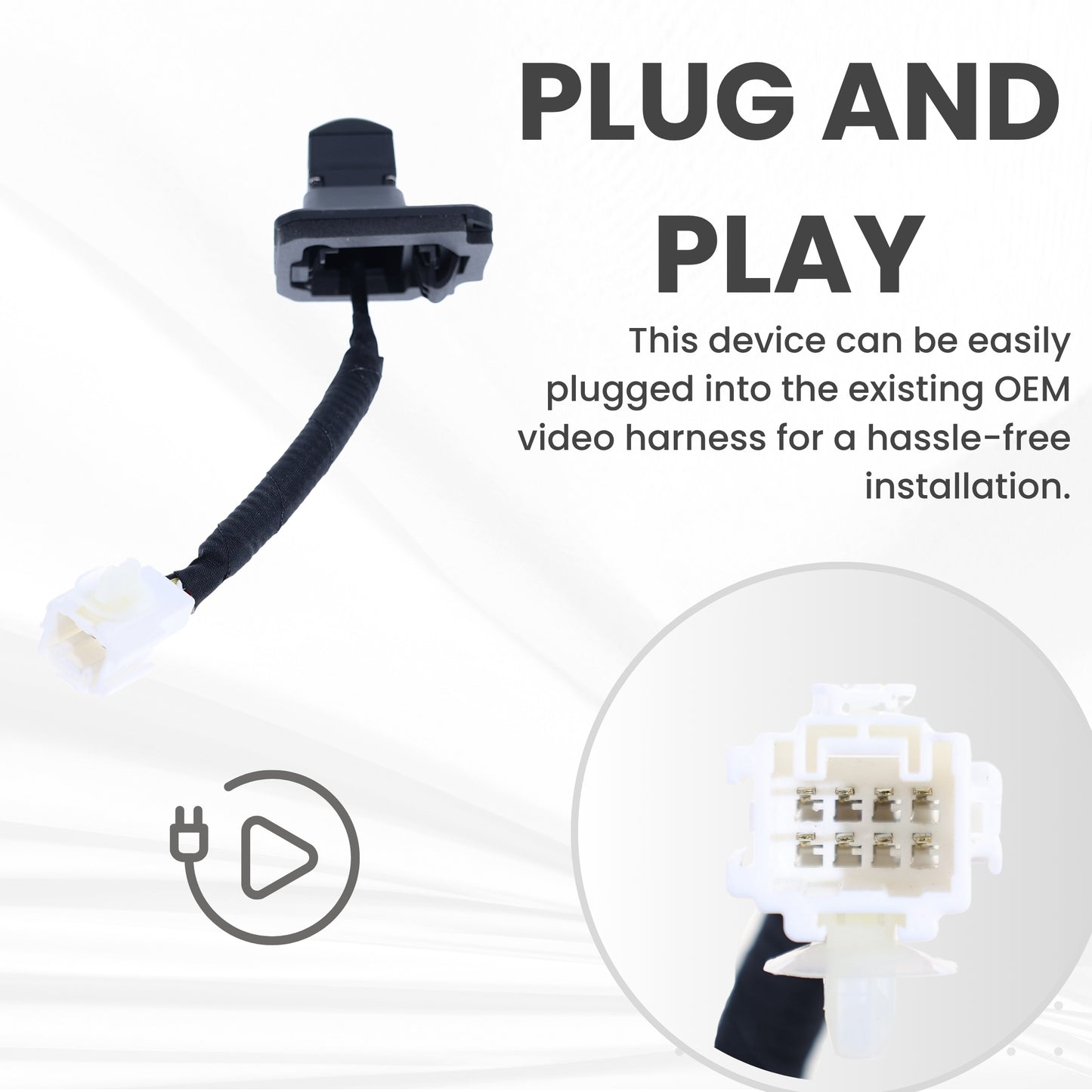 Backup Camera Replaces for 2018 2019 2020 Honda Fit OE Part # 39530T5RA21, 39530T5RA11 (39530-T5R-A21, 39530-T5R-A11)