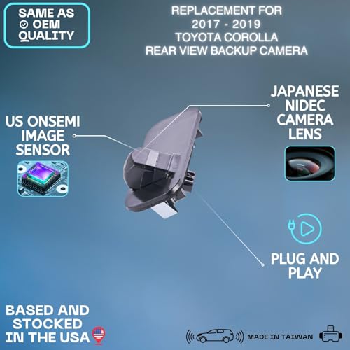 Backup Camera Replaces for 17-19 Toyota Corolla 867A0-02040 8679002160