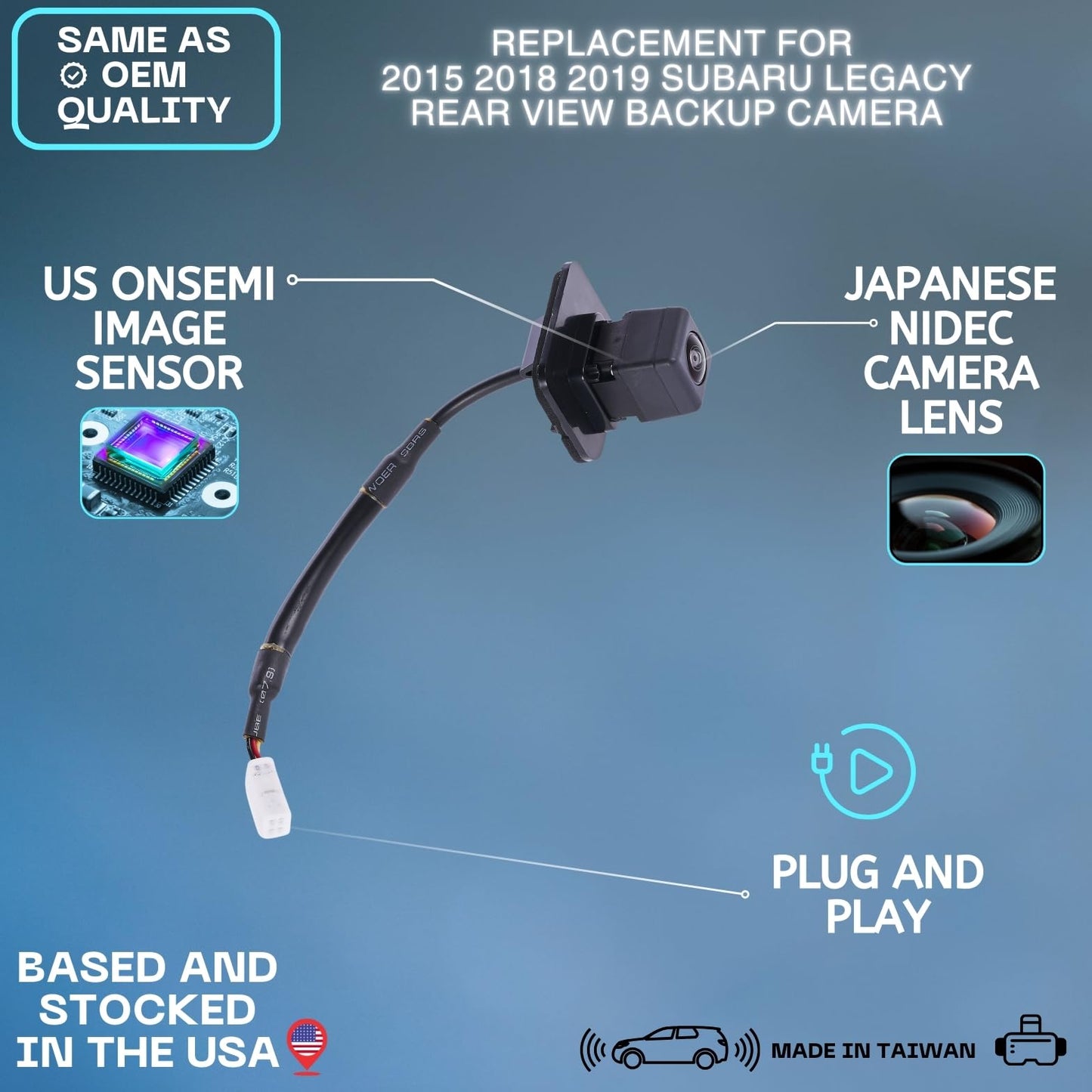 Backup Camera Replaces for 2015 2018 2019 SUBARU LEGACY OE Part # 86267AL01A