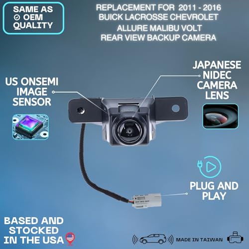 Backup Camera Replaces for 11 12 13 14 15 16 Buick Chevrolet Allure Malibu Volt