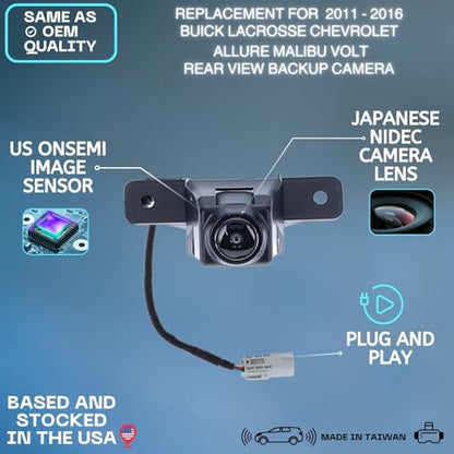 Backup Camera Replaces for 11 12 13 14 15 16 Buick Chevrolet Allure Malibu Volt