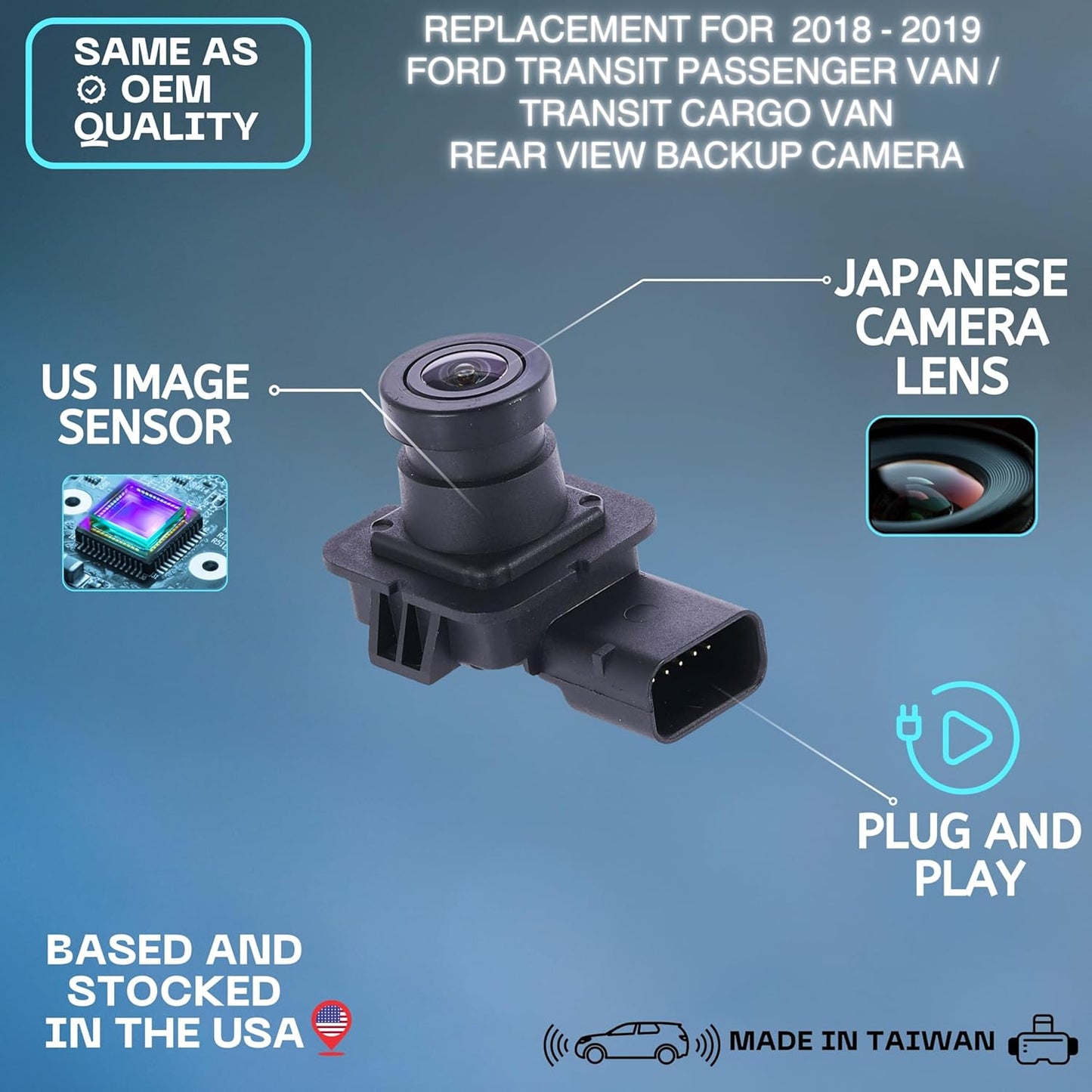 Backup Camera Replaces for 18-19 Ford Transit FORD TRANSIT JK4Z-19G490-G/J/B
