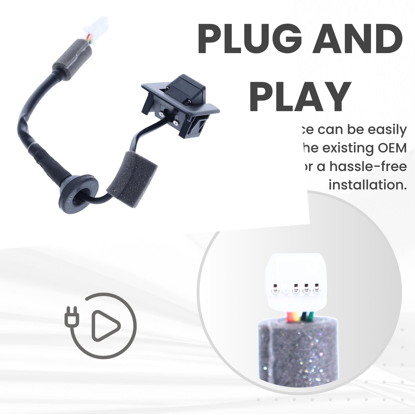 Backup Camera Replaces for 2017 2018 2019 2020 2021 2022 2023 Mazda CX-5 w/o AVM OE Part # K123-67-RC0 (K12367RC0)