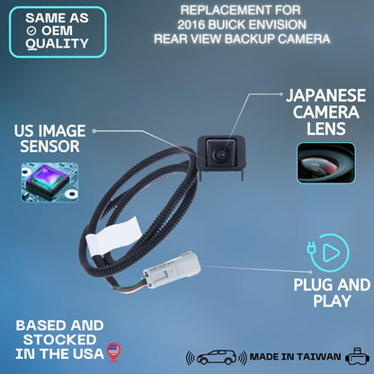 Backup Camera Replaces for 2016 2017 2018 Buick Envision w/o Surround View OE Part # 84093580 22926660 84163768