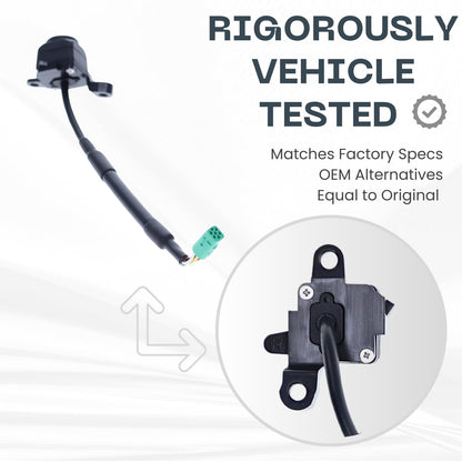 Left Side View Backup Camera Replaces for 2014-2021 Toyota Highlander/Highlander Hybrid | 2016-2021 RAV4 / RAV4 Hybrid | 2021 RAV4 Prime | 2021-2022 Venza Hybrid OE Part # 867900E090 8679048150