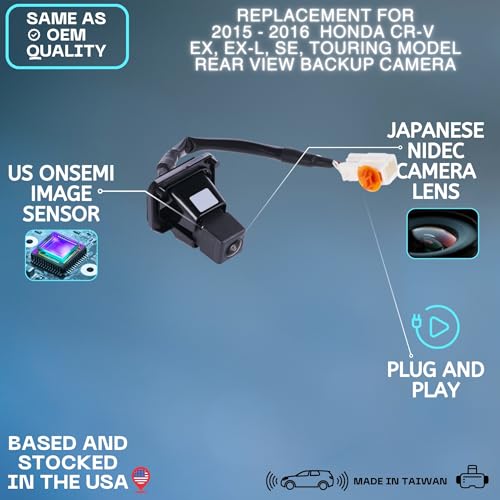 Backup Camera Replaces for 2015 2016 HONDA CR-V EX, EX-L, SE, TOURING MODEL OE